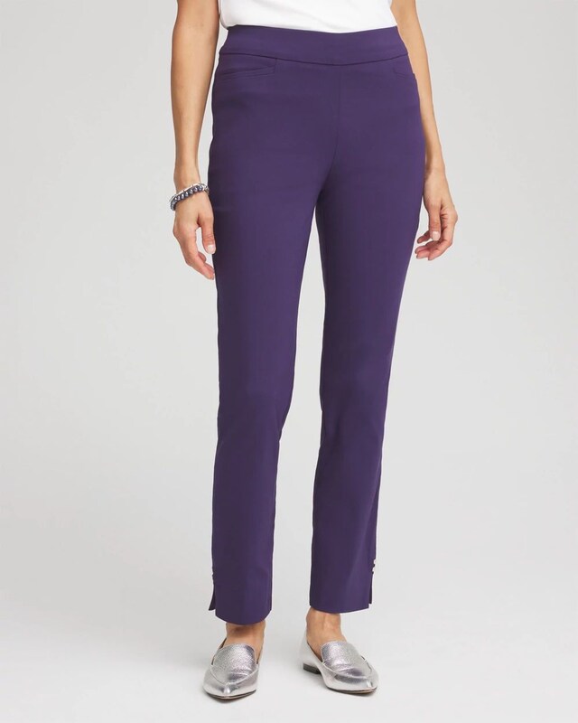 Brigitte Rivet Slit Ankle Pants